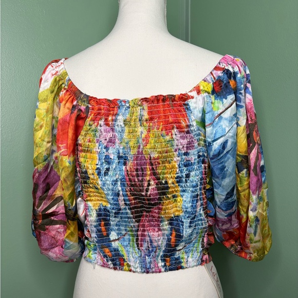 Colorful Floral Women's Blouse - Picture 5 of 5